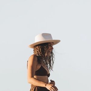 Will & Bear NWT Cooper Bone White Unisex Upturned Fedora